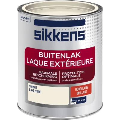 Afbeelding van sikkens buitenlak hoogglans ivoorwit 0.75 ltr