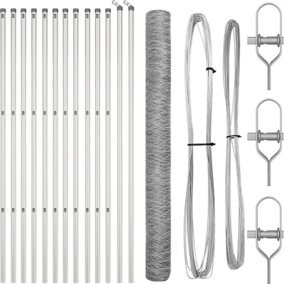 Afbeelding van vidaXL Omheining Set van 2 Gegalvaniseerd staal 25 x 1,5 m Duurzaam