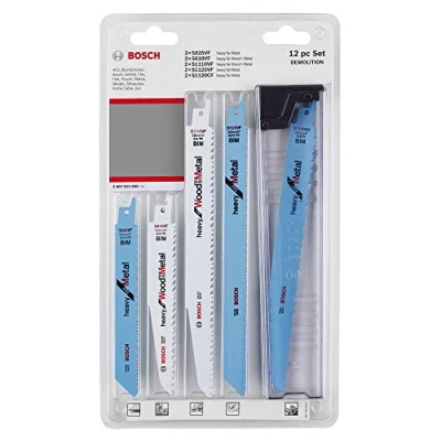 Afbeelding van Bosch 2607010908 12 delige Reciprozaagbladen set Demolition Hout/Metaal