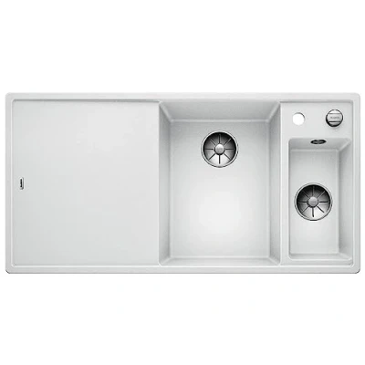 Afbeelding van Blanco Axia III 6 S F 1.5 spoelbak met spoeltafel in wit snijplank essenhout 523486