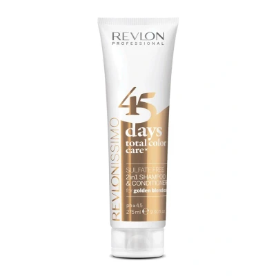 Afbeelding van Revlon 45 Days Color 2 in 1 Shampoo &amp; Conditioner Golden Blondes 275 ml