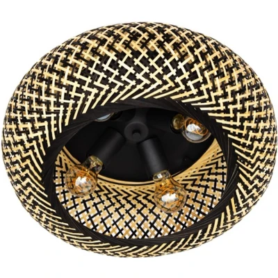 Afbeelding van ETH Otis plafonniere rattan dia.50cm 4 x E27