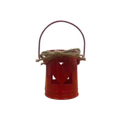Afbeelding van Theelichthouder Hart rood 8 cm