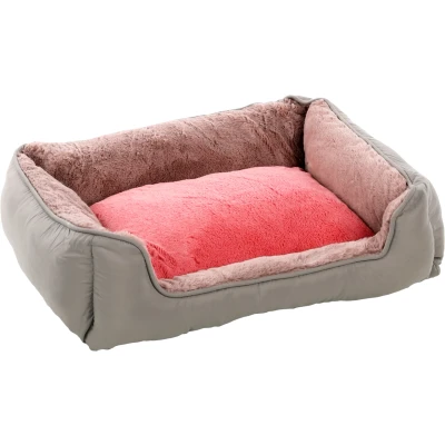 Afbeelding van Flamingo Oddi Hondenbed, rechthoekig, roze, 60 x 50 20 cm, afneembare hoes met ritssluiting, wasbaar, antislip bodem