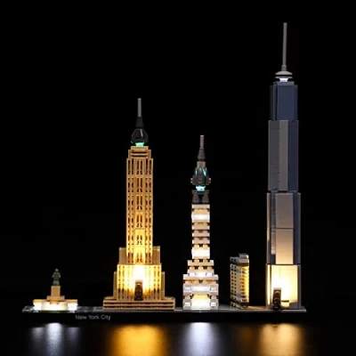 Afbeelding van YEABRICKS Lichtset voor Lego Architecture New York Led Compatibel met 21028(Lego model NIET Inbegrepen)