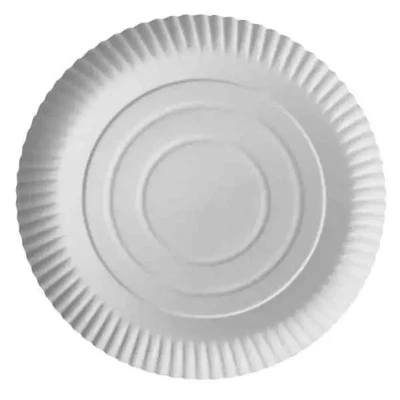 Afbeelding van Kartonnen Servies Borden Wit Karton Rond &quot;Pure&quot; Ø 260 x 20mm