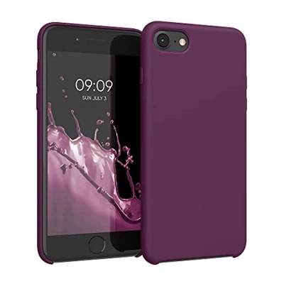 Afbeelding van kwmobile telefoonhoesje compatibel met Apple iPhone SE (2022) / (2020) 8 7 hoesje Zachte case voor smartphone Back cover in magenta lila