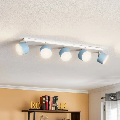Afbeelding van Eko Light Plafondspot Cloudy 5 lamps blauw