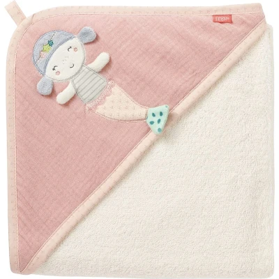 Afbeelding van zeemeermin badhanddoek met capuchon knuffeldoekje en voor baby&#039;s peuters vanaf 0+ maanden afmetingen: 80 x cm