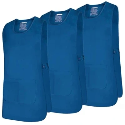 Afbeelding van MISEMIYA Pakket 3 eenheden schortreiniging werkuniform klinisch ziekenhuis reiniging dierenarts gezondheid gasthandel Ref.868, Azul 37, XL