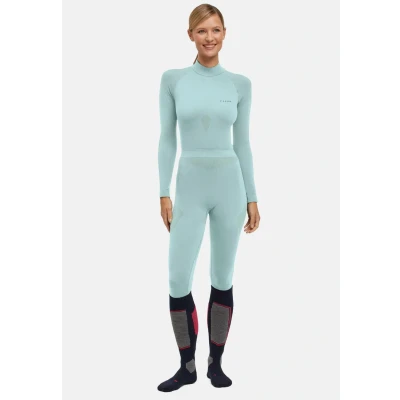 Afbeelding van FALKE Dames baselayer broek Warm Long W TI functioneel materiaal sneldrogend 1 stuk, groen (Jade 7439) nieuw milieuvriendelijk, XS