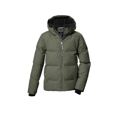 Afbeelding van killtec meisjes Gewatteerd jack/winterjack met capuchon KOW 357 GRLS QLTD JCKT, moos, 176, 42150 000