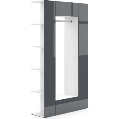 Afbeelding van Vicco Garderobe &quot;Mats&quot;, Antraciet Hoogglans/Wit, 36.6 x 191 cm