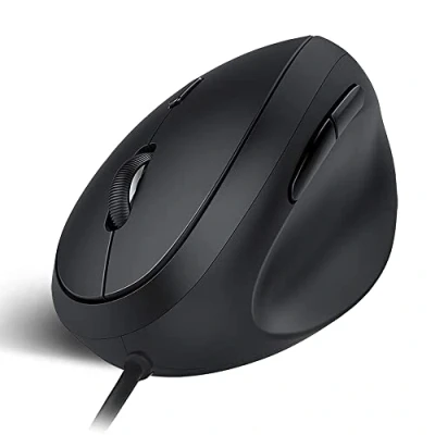 Afbeelding van shoplease Bedrade ergonomische muis, optische verticale muis met 3 verstelbare DPI 800/1200/1600, 6 knoppen USB computermuis voor pc en laptop