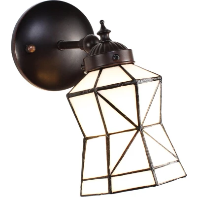 Afbeelding van Clayre &amp; Eef Witte Wandlamp Tiffany 17*12*23 cm E14/max 1*40W 5LL 6204