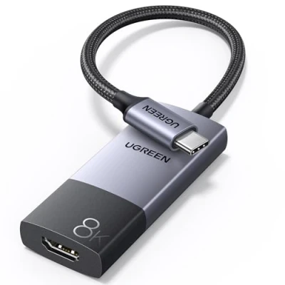 Afbeelding van UGREEN USB C HDMI Adapter 8K@60Hz 4K@144Hz 2K@240Hz, Thunderbolt 3/4 naar Compatibel met iPhone 15 Plus Pro Max MacBook Air M3 M2 iPad Galaxy S24 S23 Ultra