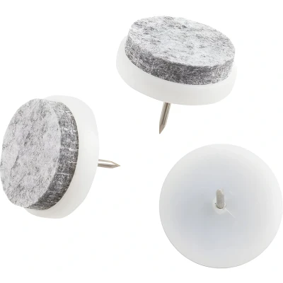Afbeelding van Deltafix Meubelviltglijders 28mm Grijs 12 Stuks met schroef