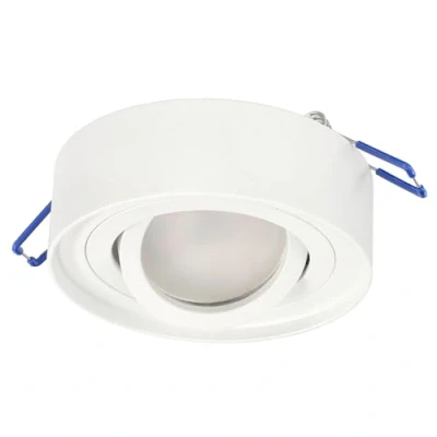 Afbeelding van EDO, plafondlamp SKAND 1 MINI WHITE, GU10 plafondspot van aluminium, rond, draaibaar, spot wit, spot, led plafondlamp, wandlamp voor keuken, woonkamer, slaapkamer, EDO777126