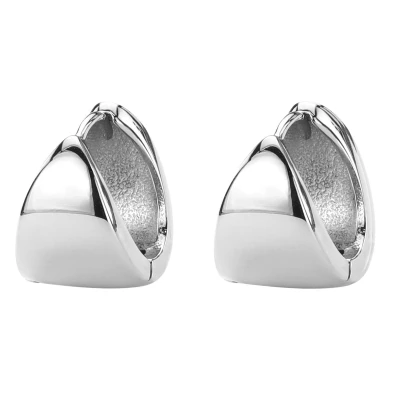 Afbeelding van Traveller Oorringen Dames Zilverkleurig Edelstaal Ringen 15 mm Geplatineerd 181160