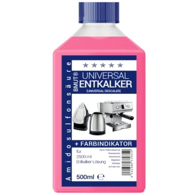Afbeelding van 1 x 500 ml universele ontkalker voor koffiezetapparaat en koffiezetapparaat, elk 125 2500 ontkalkeroplossing (1 ml)