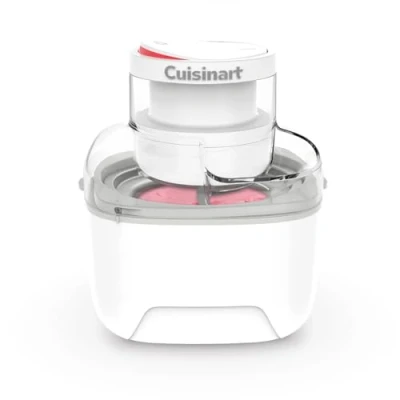 Afbeelding van Cuisinart Solo Scoops IJsmachine, zelfgemaakte ijsmachine in 25 minuten, sorbet maker, yoghurtmachine, compact, ruimtebesparend, kom van 475 ml, ICEM10