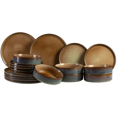 Afbeelding van Cosy &amp; Trendy Serviesset Quintana Amber 18 Delig
