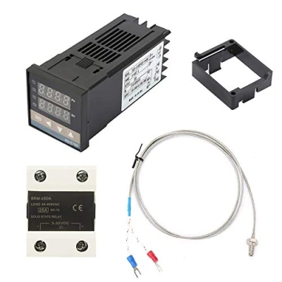 Afbeelding van AC110 240V Digitale PID temperatuurregelkits (0 400 ℃) + 25A SSR 1m M6 K type thermokoppel