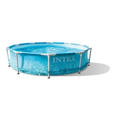 Afbeelding van Zwembad Intex Beachside Metal Frame Blauw 305 x 76 cm Met Filterpomp