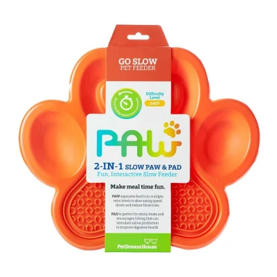 Afbeelding van PDH Paw 2 in 1 Slow Feeder Oranje
