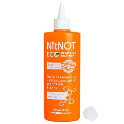 Afbeelding van NitNOT hoofd luizenbehandeling 200ml Gegarandeerd 100% doodt alle luizen en eieren elke leeftijd Made in Germany gemakkelijk veilig te gebruiken