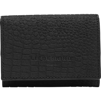 Afbeelding van LIEBESKIND BERLIN Leren Portemonnee Weense doos Petit Suede Bea Wallet Black Zwart