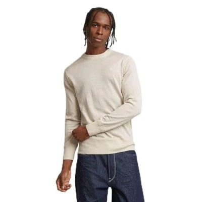 Afbeelding van G Star RAW Premium Core R Knit, Wit Whitebait D25174 D847 1603, XL