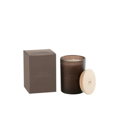 Afbeelding van J Line geurkaars Accords Essentiels Vanille Gourmande bruin