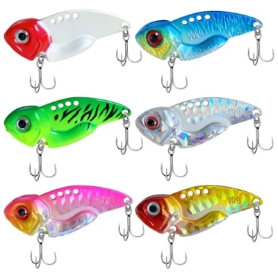 Afbeelding van CZAYEFNH Hard Viskunstaas, 6 stuks Crank Lokt Kit, Spinner Blade, Blades Aas, 3D Ogen Vissen Kunstaas, Totaal Diepzee