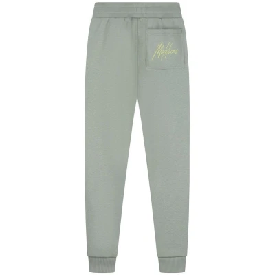 Afbeelding van Malelions Zomer sweat broek jongens agave groen Signature gestreept