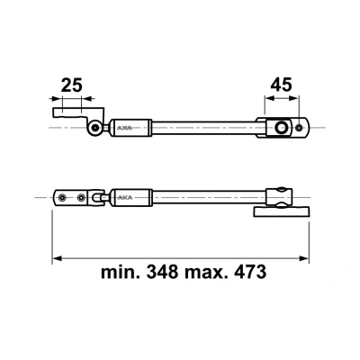Afbeelding van Axa Telescopische raamuitzetter 30EX buitendraaiend RVS zwart 2825 00 81