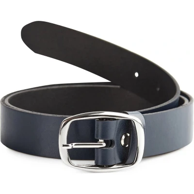 Afbeelding van Ladeheid Dames Kledingriem Riem Broekriem Verstelbaar Leer MS EL D41 Marineblauw 2 95 cm