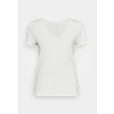 Afbeelding van Marc O&#039;Polo Denim Short Sleeve V NECK Tshirt basic, Dames, Maat: XS, Scandinavian white