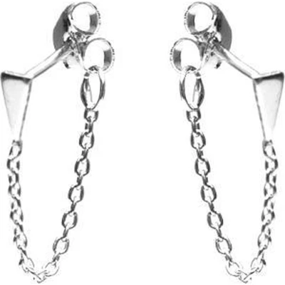 Afbeelding van Karma 925 Sterling Zilveren Chain Mini Cone Oorknoppen Zilver