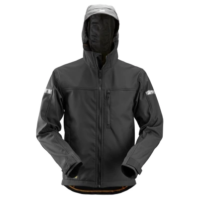 Afbeelding van Snickers Allroundwork, Softshell Jack Met Capuchon, Zwart (0404), L