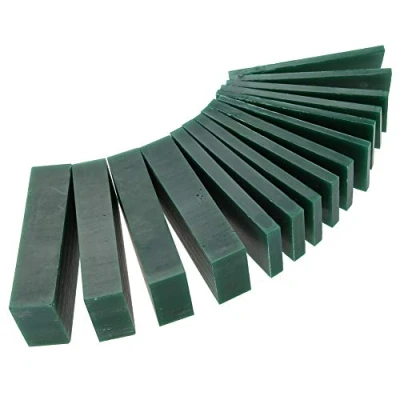 Afbeelding van Dikke Groene Carving Wax Sieraden Graveren, Ring Mold Tube Platte Top Maken Sieraden, Hard Graveren Tool