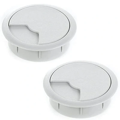 Afbeelding van sossai® Kabeldoorvoer KDM2 (2 stuks) kabeldoorvoer/bureaukanaal voor bureaus, kantoor &amp; werkbladen kleur: grijs diameter: 60 mm materiaal: kunststof