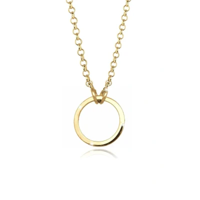 Afbeelding van Elli Dames Halsketting Cirkel Charm Basic in 925 Sterling Zilver