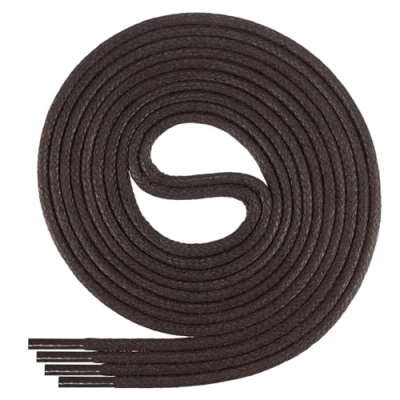 Afbeelding van Di Ficchiano SW 03 dark.brown 75 gewaxte ronde veters, vetersluiting, diameter 2 4 mm, voor zakelijke schoenen, kostuumschoenen en leren schoenen