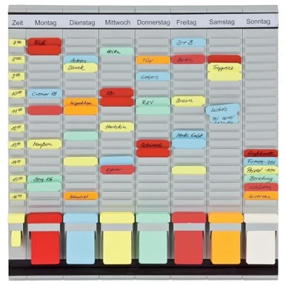 Afbeelding van FRANKEN T kaartenbord 7 dagen weekplanner, 47,4 x 49 cm, dragers + 1 index, 20 sleuven, PV1020