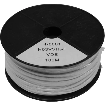 Afbeelding van Benson Stroomkabel Ovaal 2 x 0.75 100 meter Wit