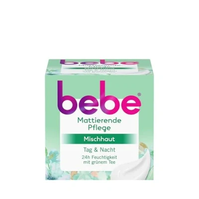 Afbeelding van bebe matterende verzorging (50 ml), gezichtscrème voor gemengde huid met groene thee, lichte hydraterende crème het gezicht,50 ml (1er pakket),wit