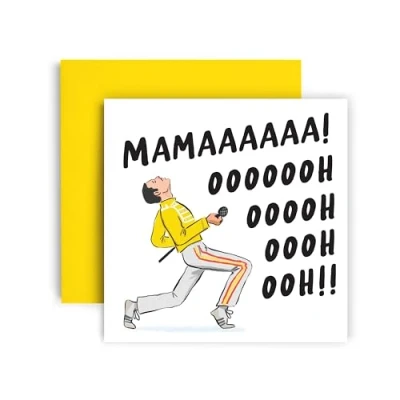 Afbeelding van Huxters Moederdagkaart voor Mama verjaardagskaart haar Queen Freddie Mercury Grappige moederkaart 14,8 cm