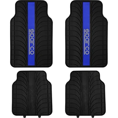 Afbeelding van Sparco Vloermattenset Voor Auto Spc1913Az Universeel Zwart/Blauw (4 Pcs)