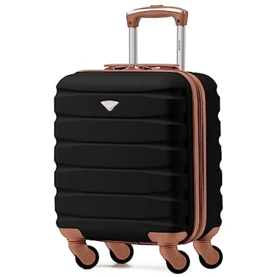 Afbeelding van Flight Knight Lichtgewicht stevige ABS koffer met 4 wielen, cabine en ruimbagage, goedgekeurd door meer dan 100 luchtvaartmaatschappijen zoals easyJet, British Airways, RyanAir, Virgin Atlantic